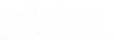 White lowercase text spelling 'ekte' on a transparent background.