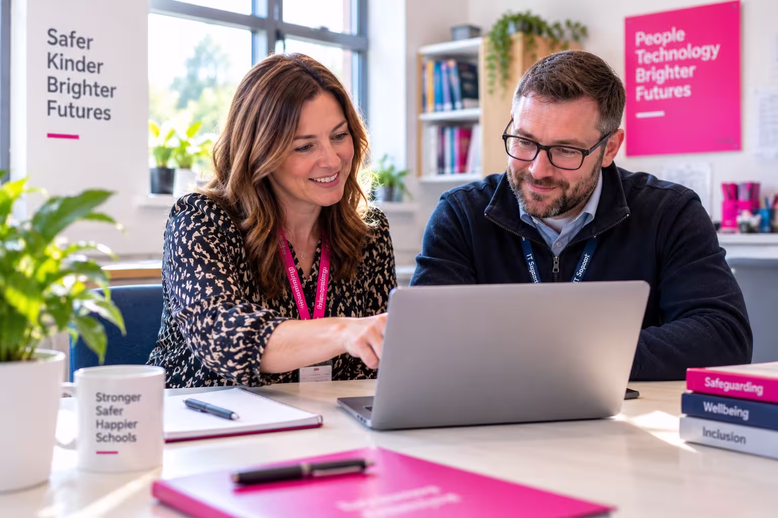 A school business manager updating a spreadsheet of IT contracts and renewal dates