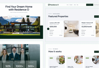 75+ Section Components - Residence O - A Scaleable Real Estate Webflow Template