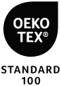 OEKO-TEX Standard 100 certification logo.