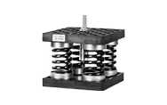 Anti-vibration spring isolator mount for floating floors and acoustic isolation.