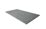 Grey PET felt acoustic board sample with a beveled edge.