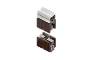 Wood-finish acoustic panel mounting and clip system detail.