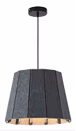 Grey scalloped felt acoustic pendant lamp shade for noise reduction in interiors.