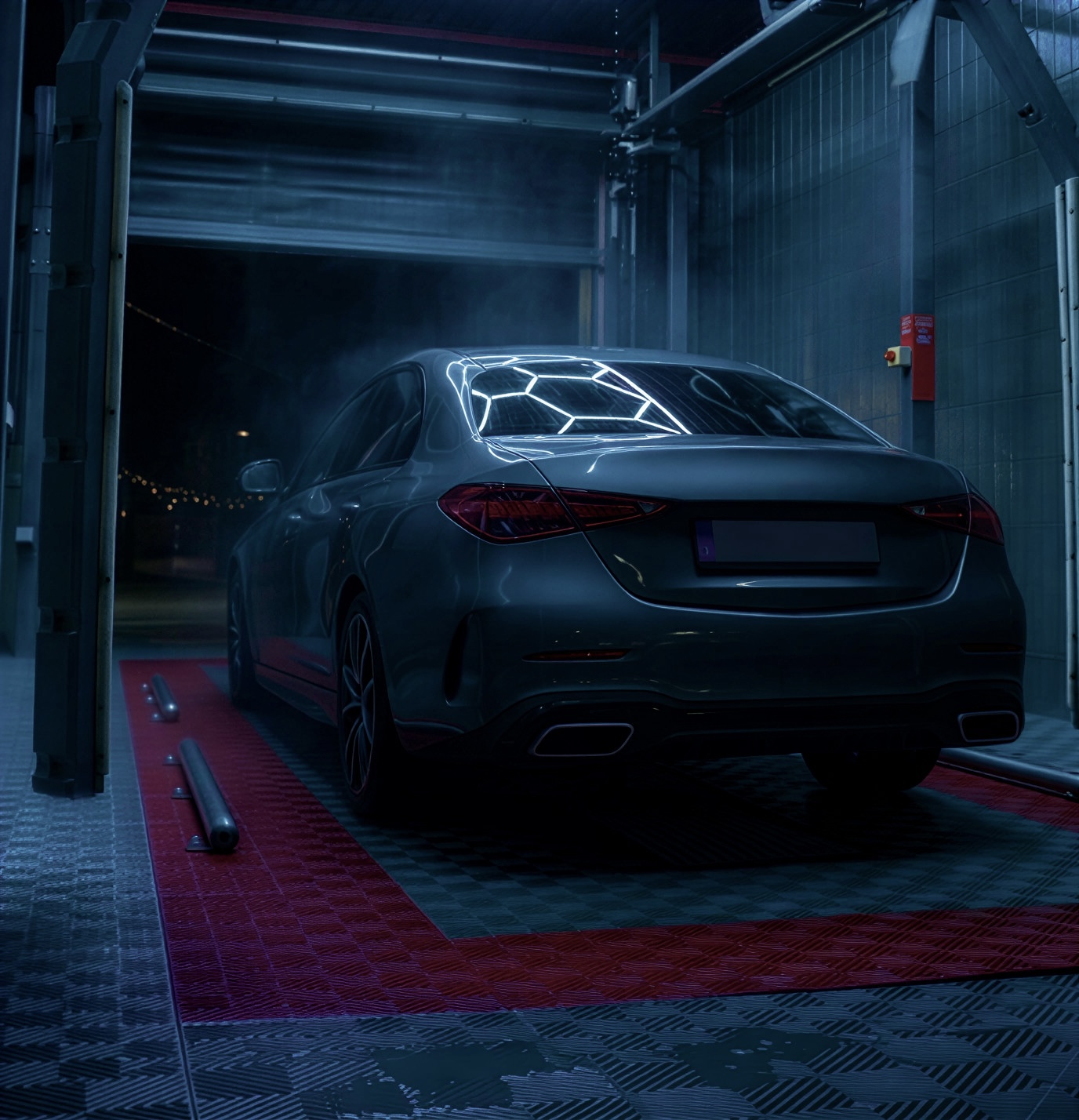 Automatická myčka vozidel s laserovým naváděním