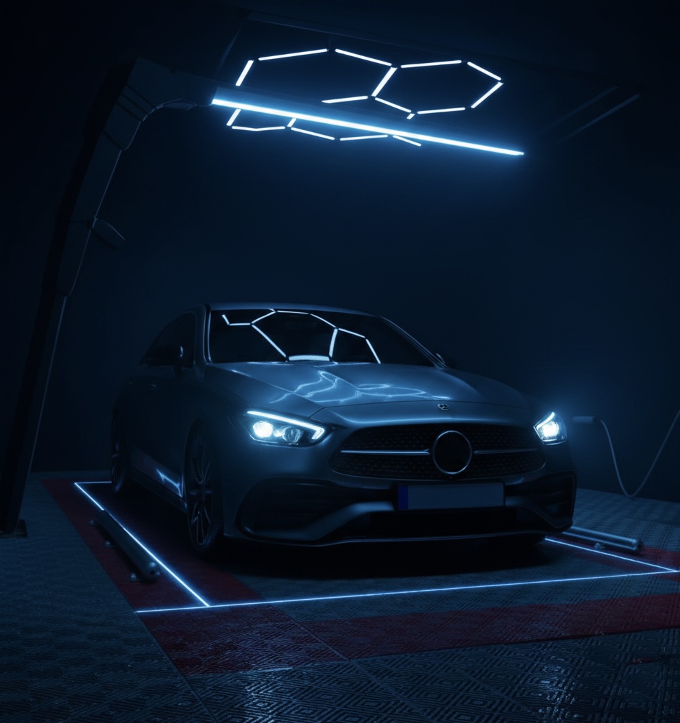 Bezdotykové mytí automobilu pomocí laserové technologie