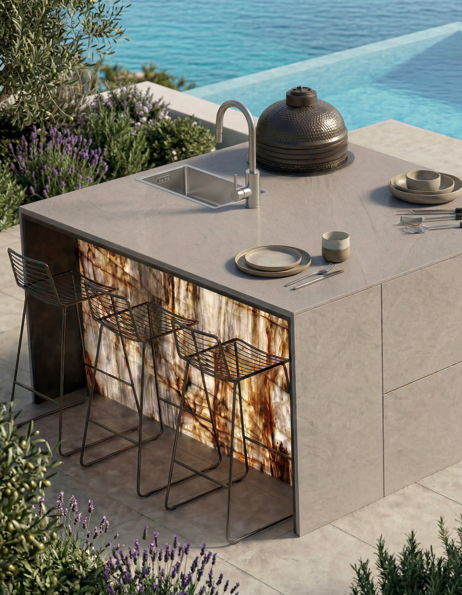 AXON CUBE OUTDOOR KITCHEN DESIGN