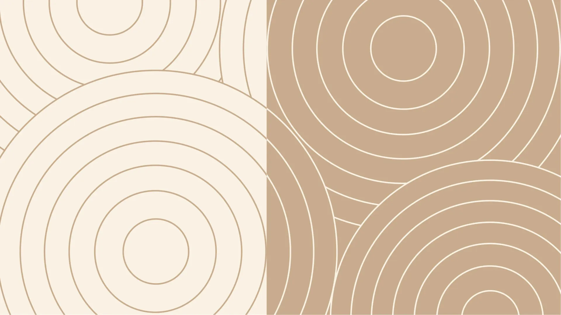 Patrones gráficos circulares en tonos neutros de la identidad visual