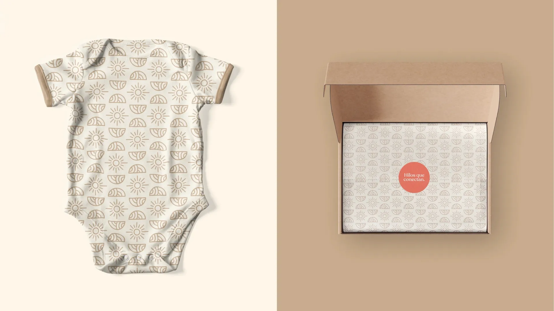 Body para bebé acompañado de empaque de la marca