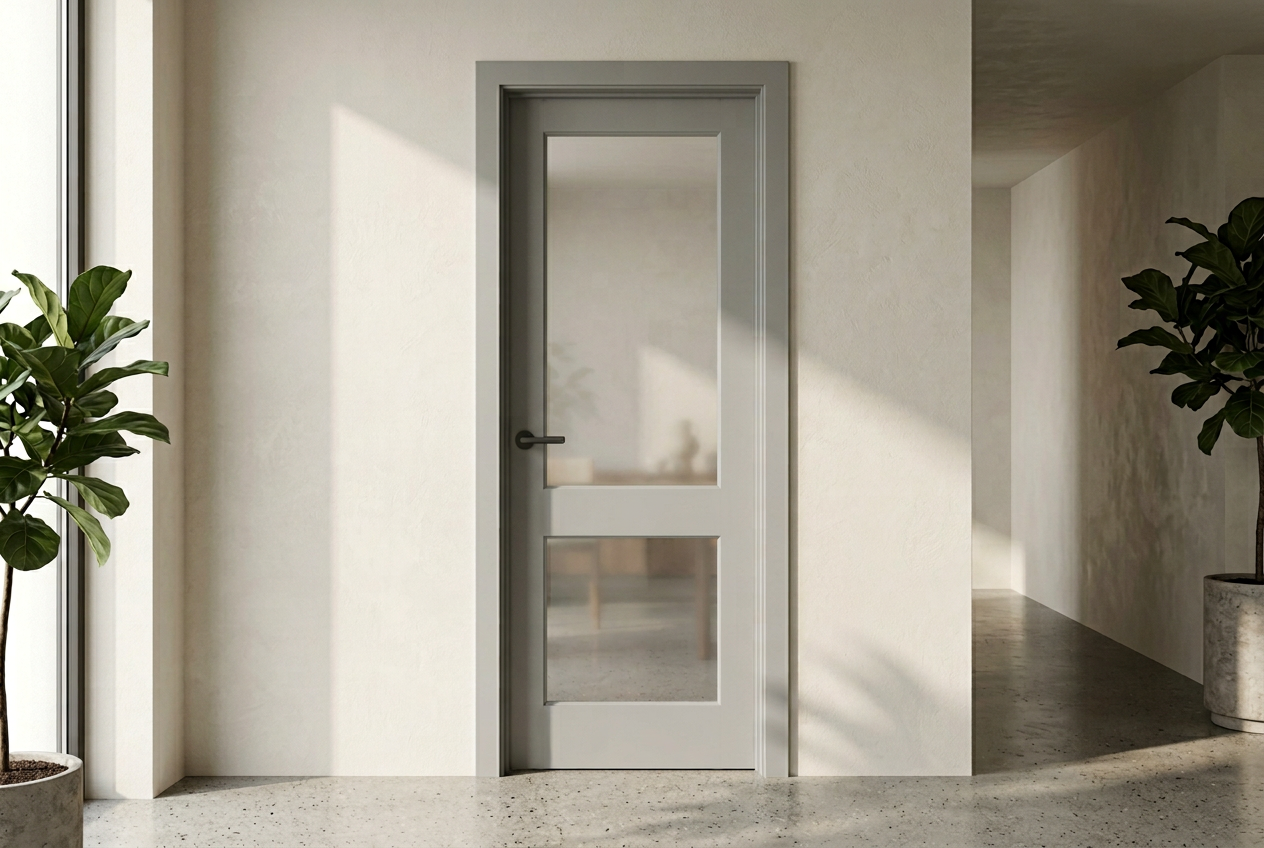Verre clair porte