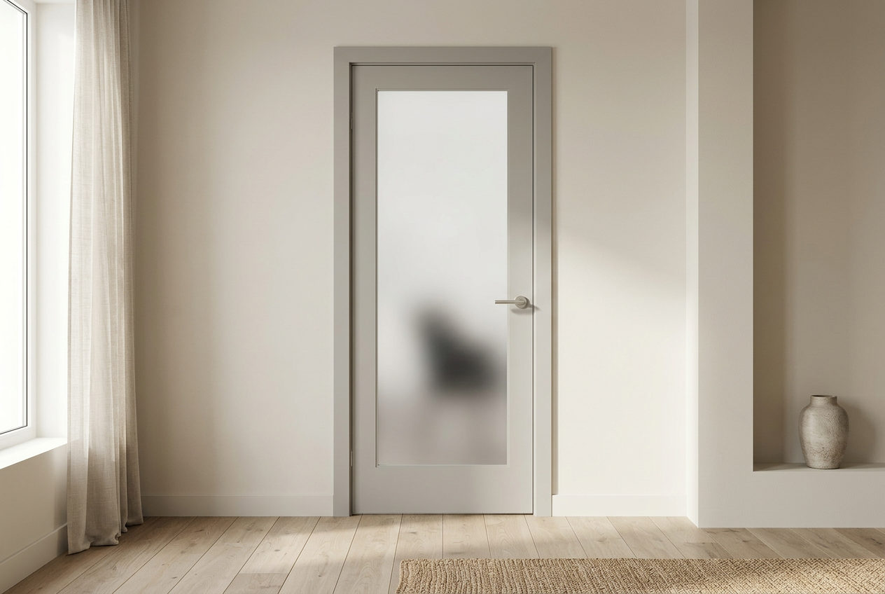 chambre porte verre satiné