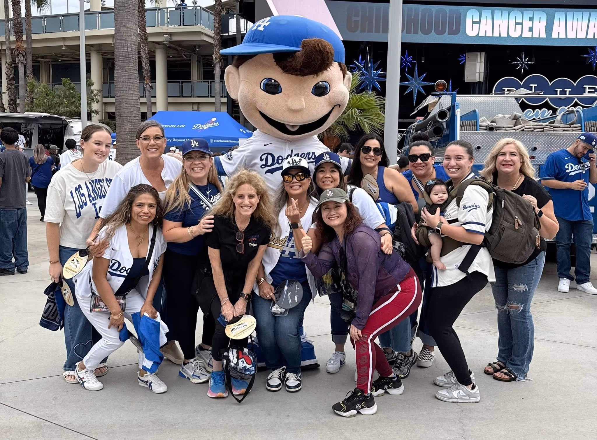 Hospital staff celebrating or networking at an internal event.