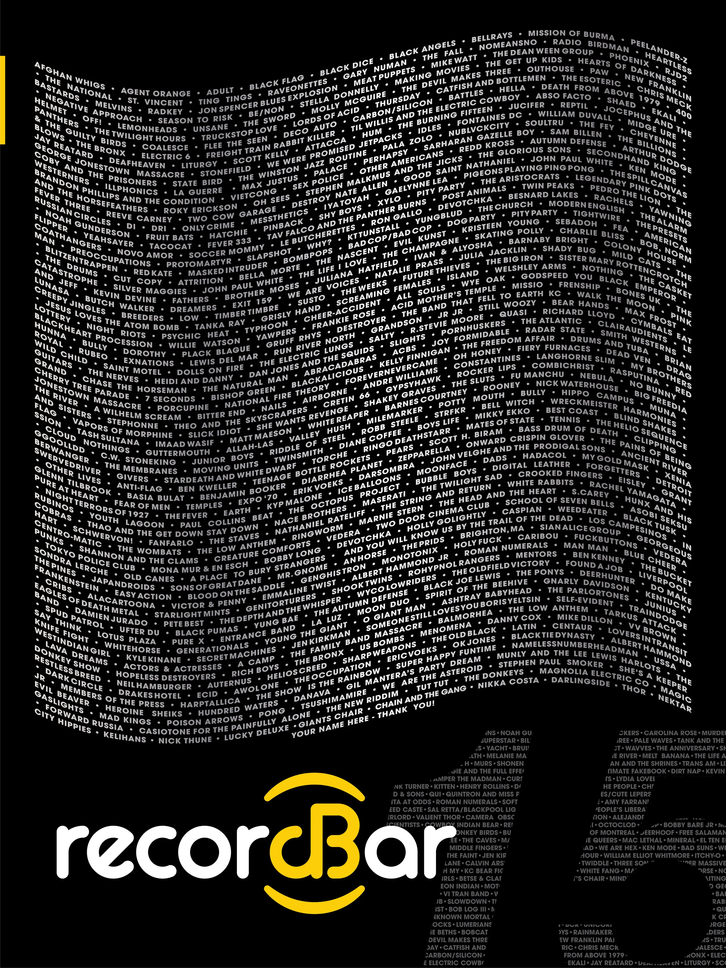 Concert poster collection at recordBar