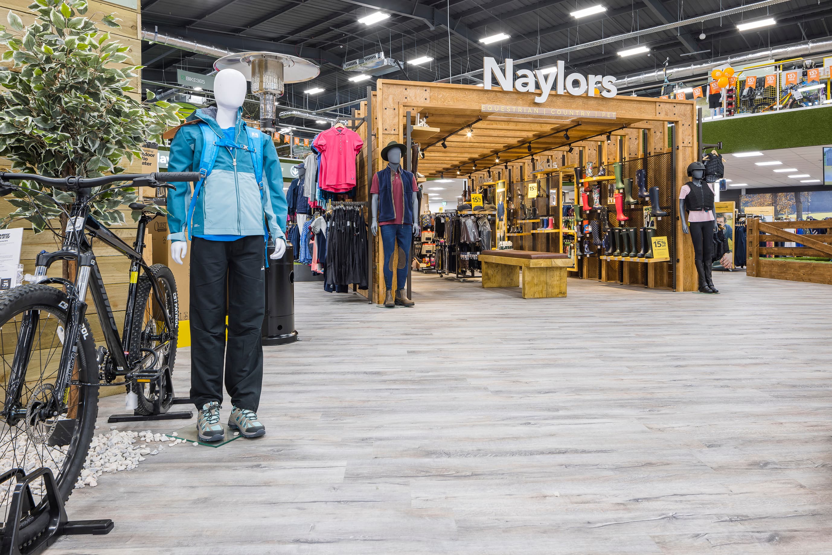 A case study image from a newly refurbished Go Outdoors retail store.