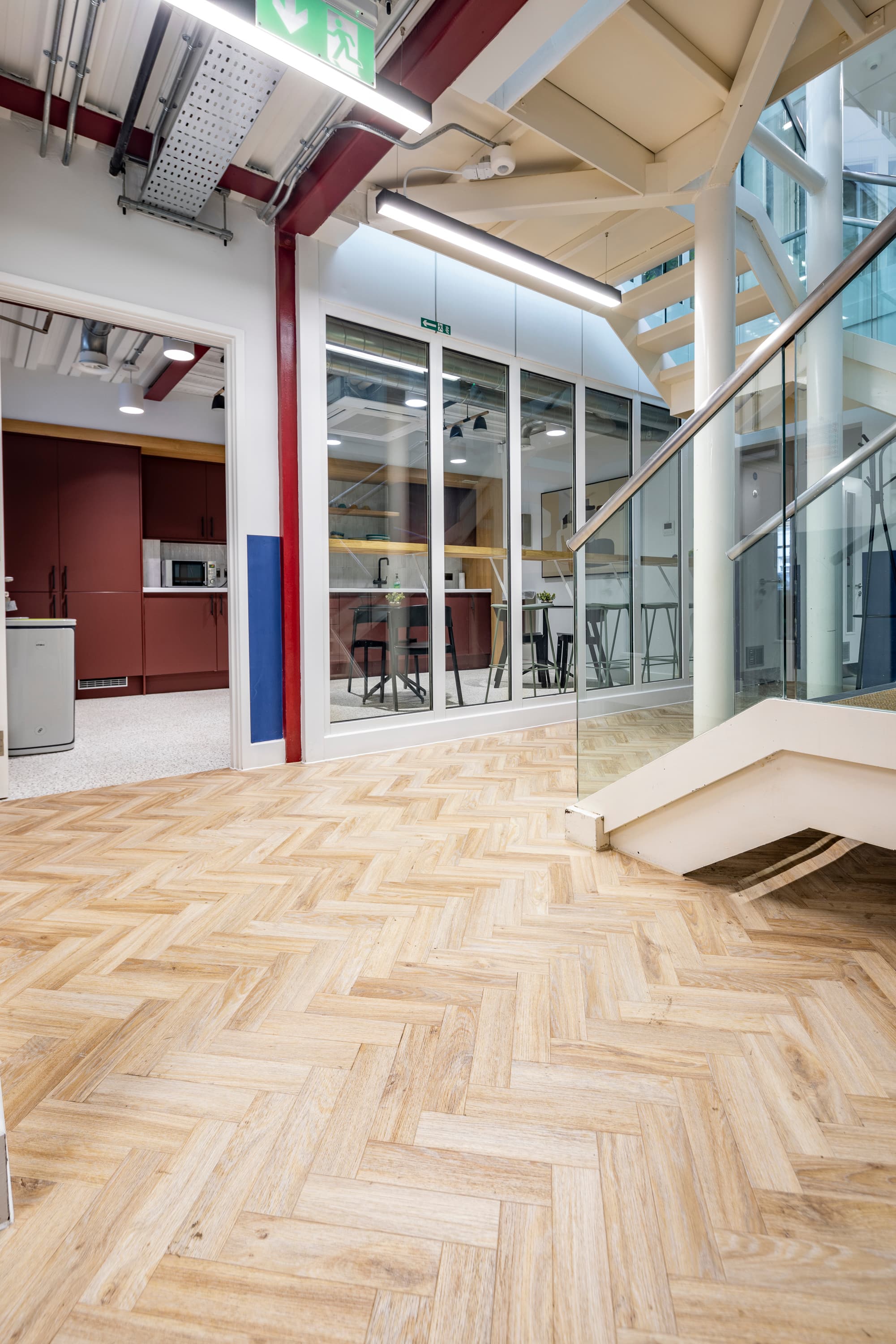 A case study image showing off new flooring in a commercial environment.