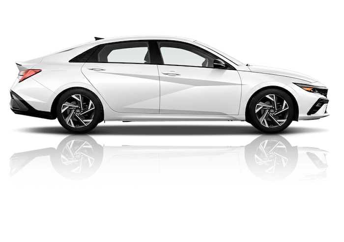 Hyundai Elantra — vista de estudio, fondo transparente
