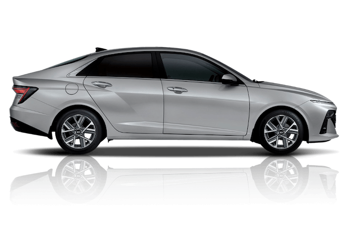 Hyundai Accent — vista de estudio, fondo transparente