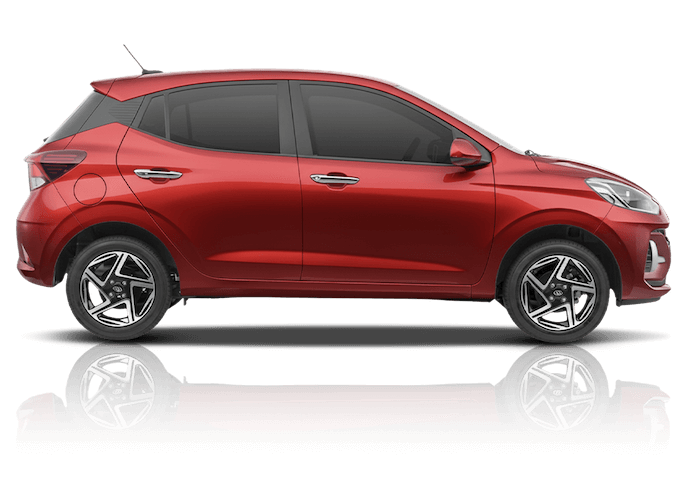 Hyundai Grand i10 GLS — vista de estudio, fondo transparente