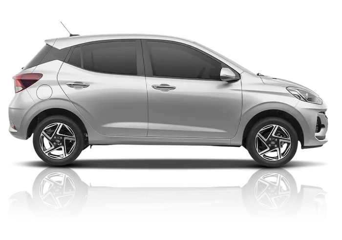 Hyundai Grand i10 GL A/T — vista de estudio, fondo transparente