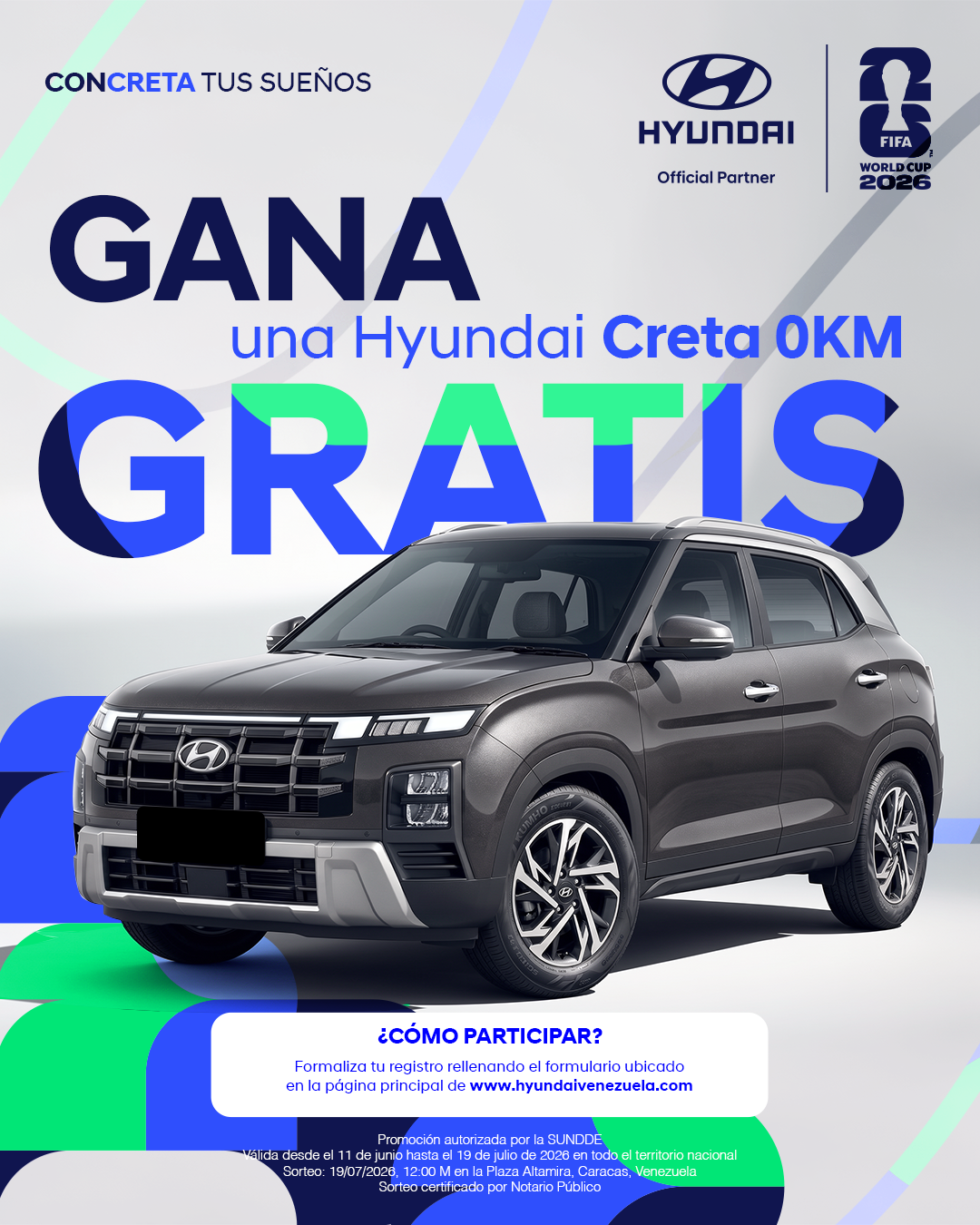 Hyundai Creta 0KM — dinámica oficial ConCRETA tus sueños por el Mundial