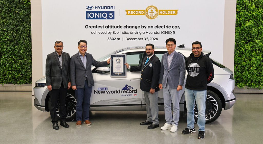 Hyundai IONIQ 5 en el reto Guinness World Records por cambio de altitud extrema