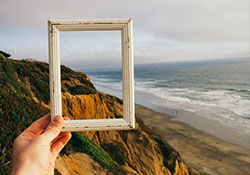 Creative frame looking at nature