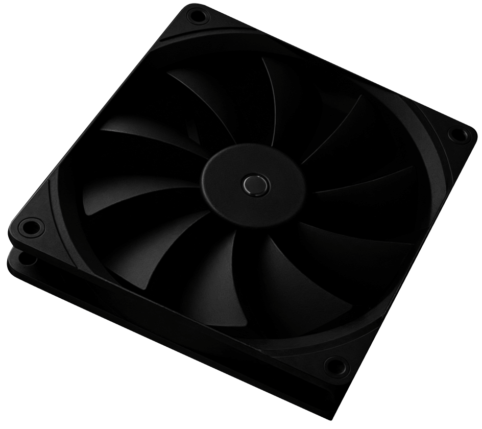 Black Computer Cooling Fan With Eight Blades PromptEngine Webflow Template | BRIX Template