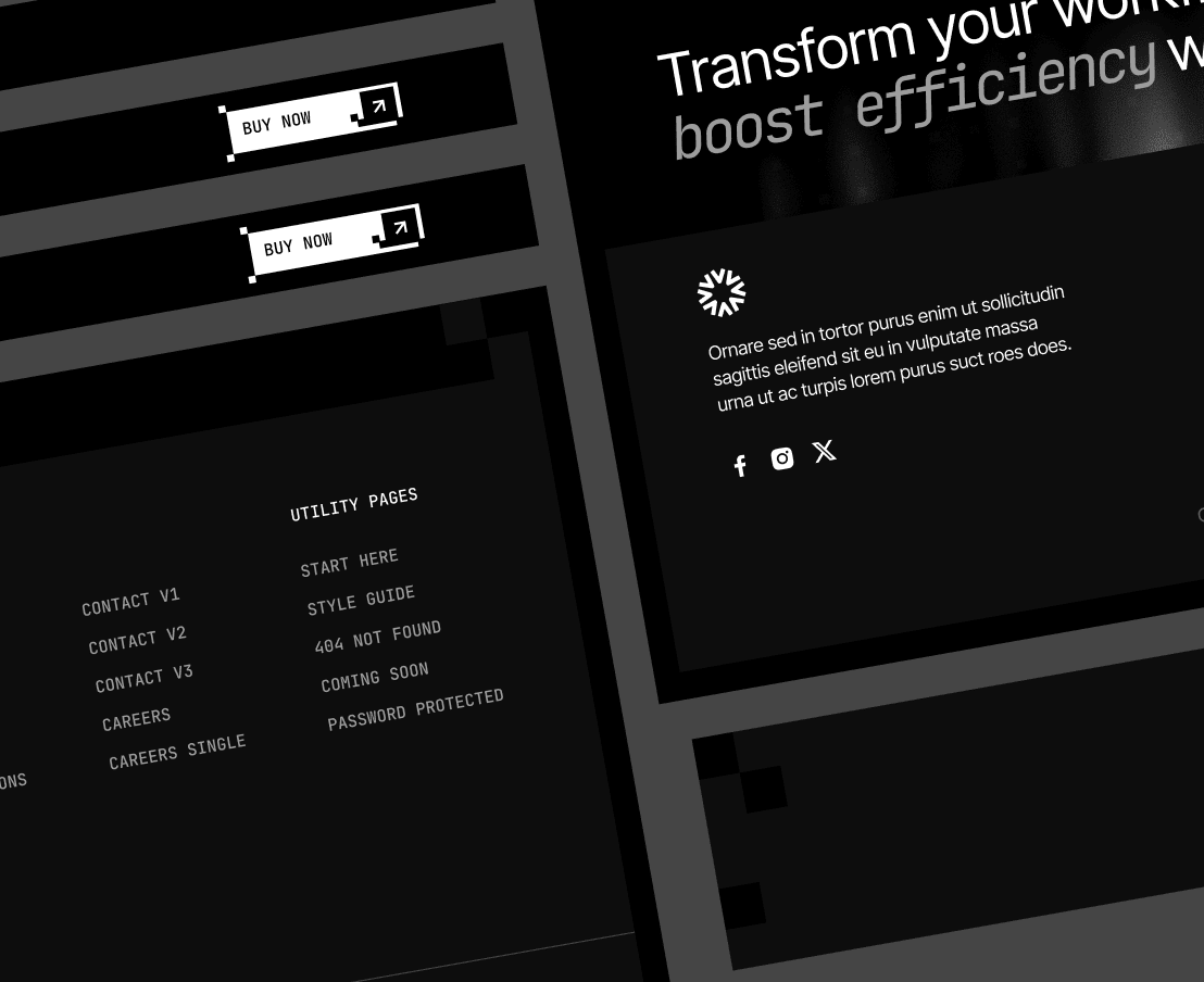 PromptEngine 3 Headers Footers LLM Webflow Template | BRIX Template