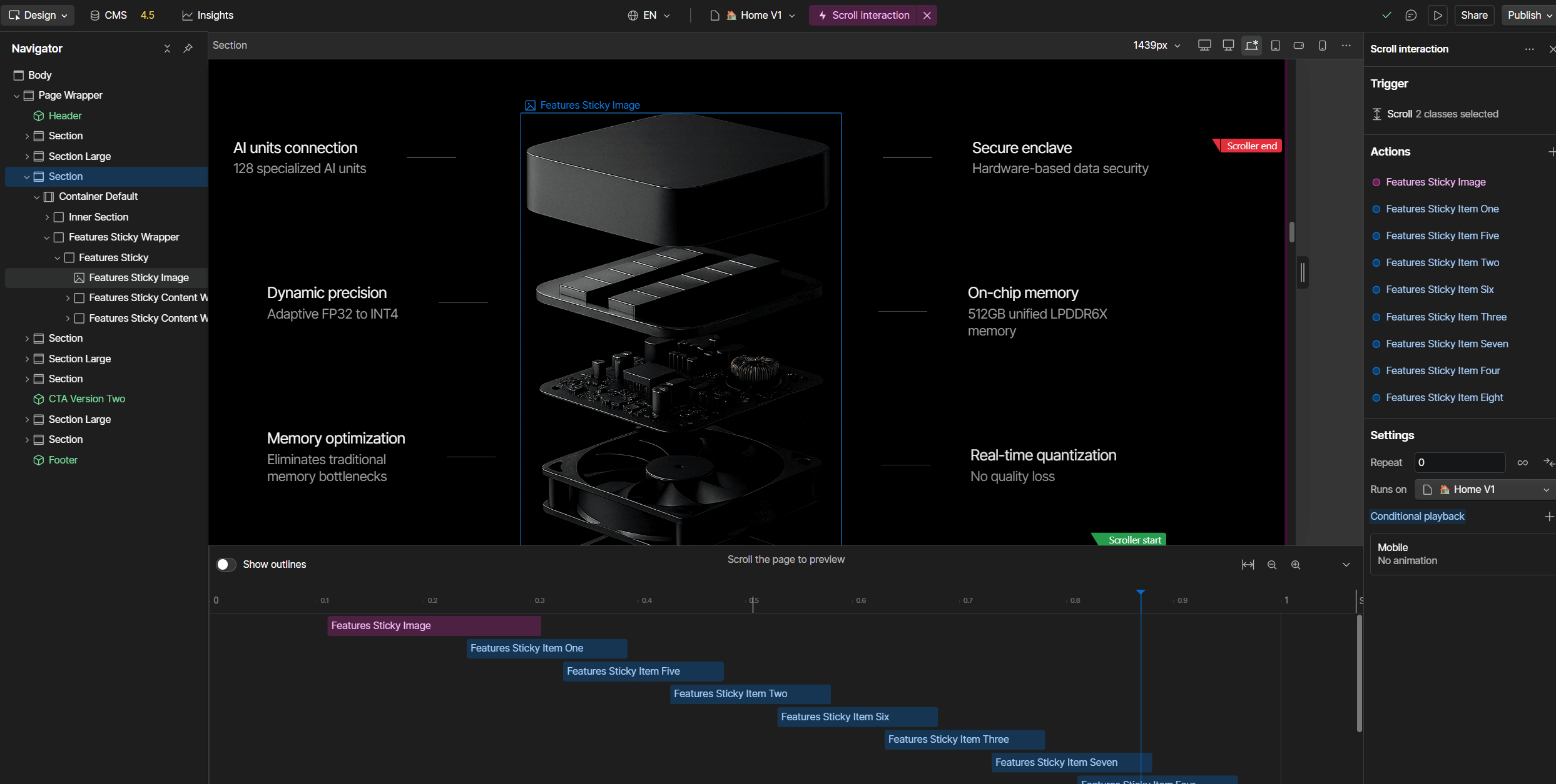 PromptEngine Webflow Template And UI Kit Animations | BRIX Template