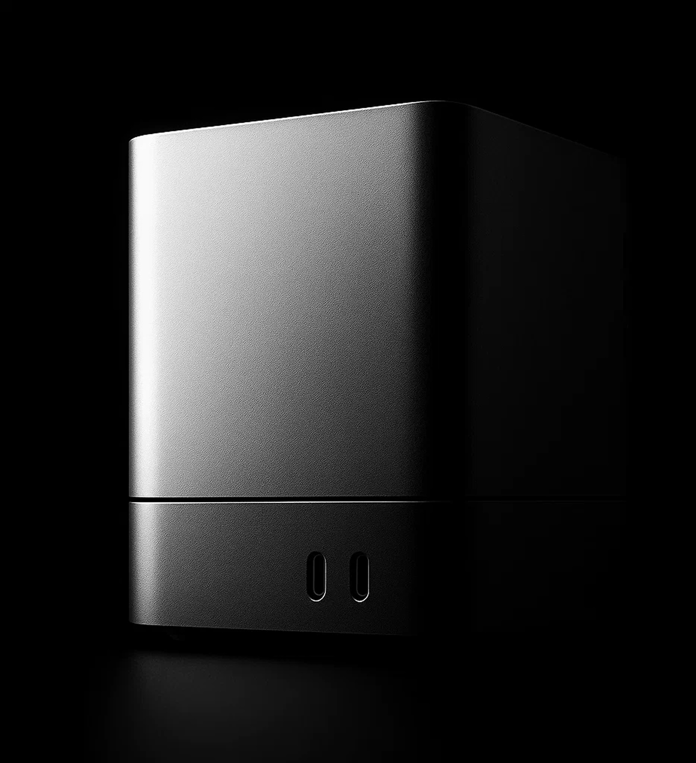 Sleek Silver Desktop Hub With Dual USB C Ports PromptEngine Webflow Template | BRIX Template