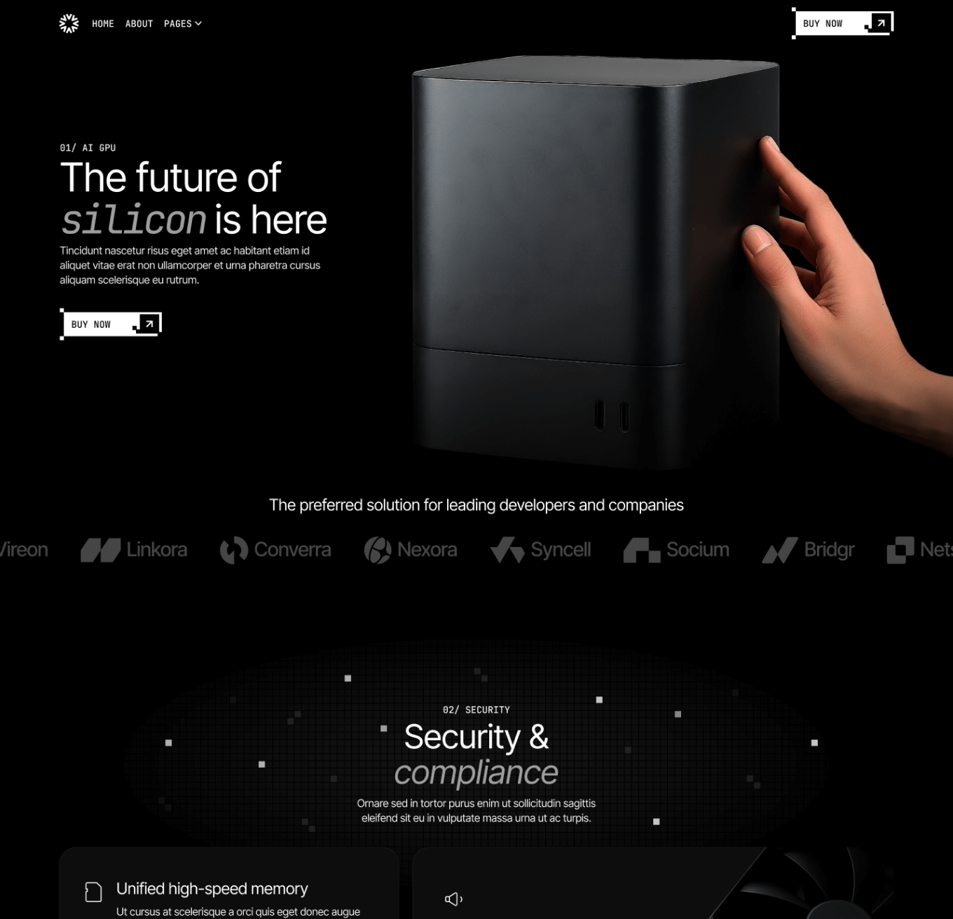 PromptEngine Home V3 Hero Page LLM Webflow Template | BRIX Template