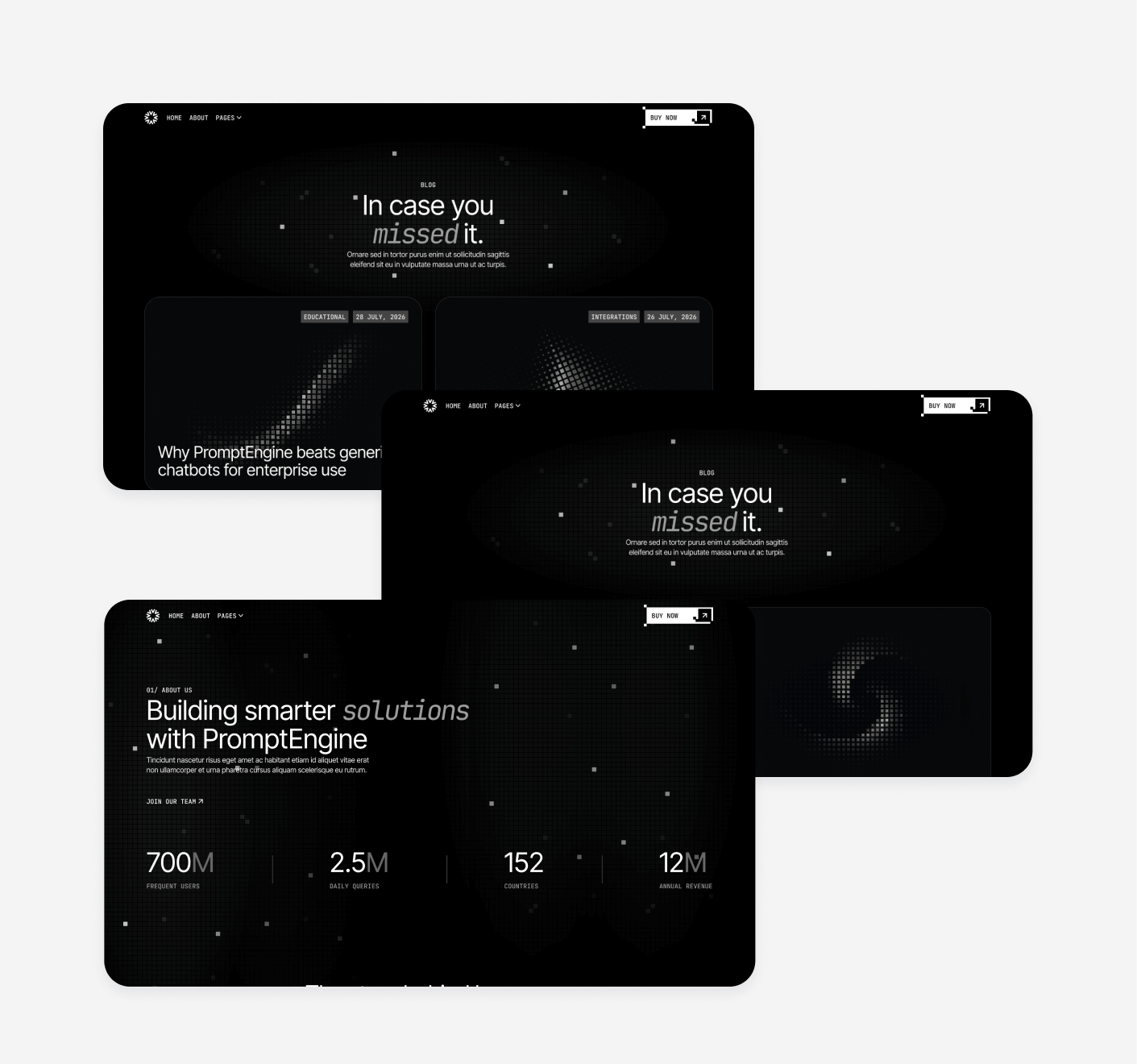 PromptEngine 60 Sections LLM Webflow Template | BRIX Template