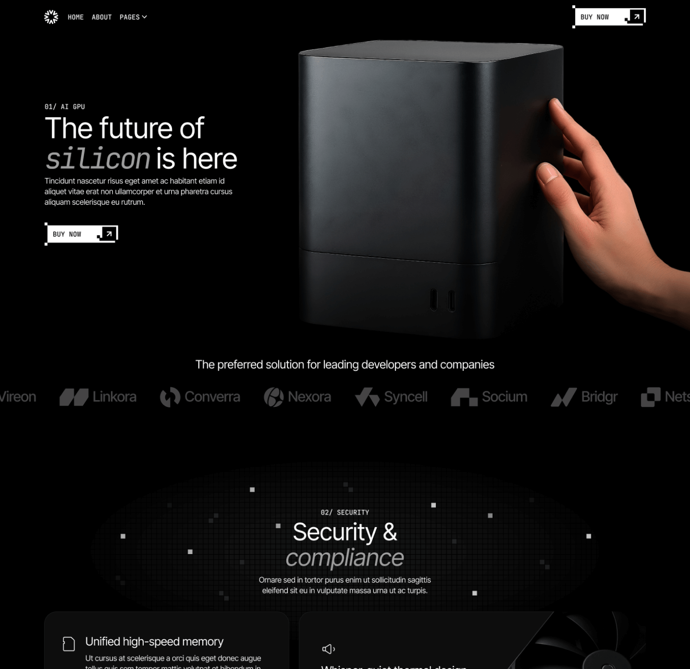 PromptEngine Home V3 Main Page LLM Webflow Template | BRIX Template