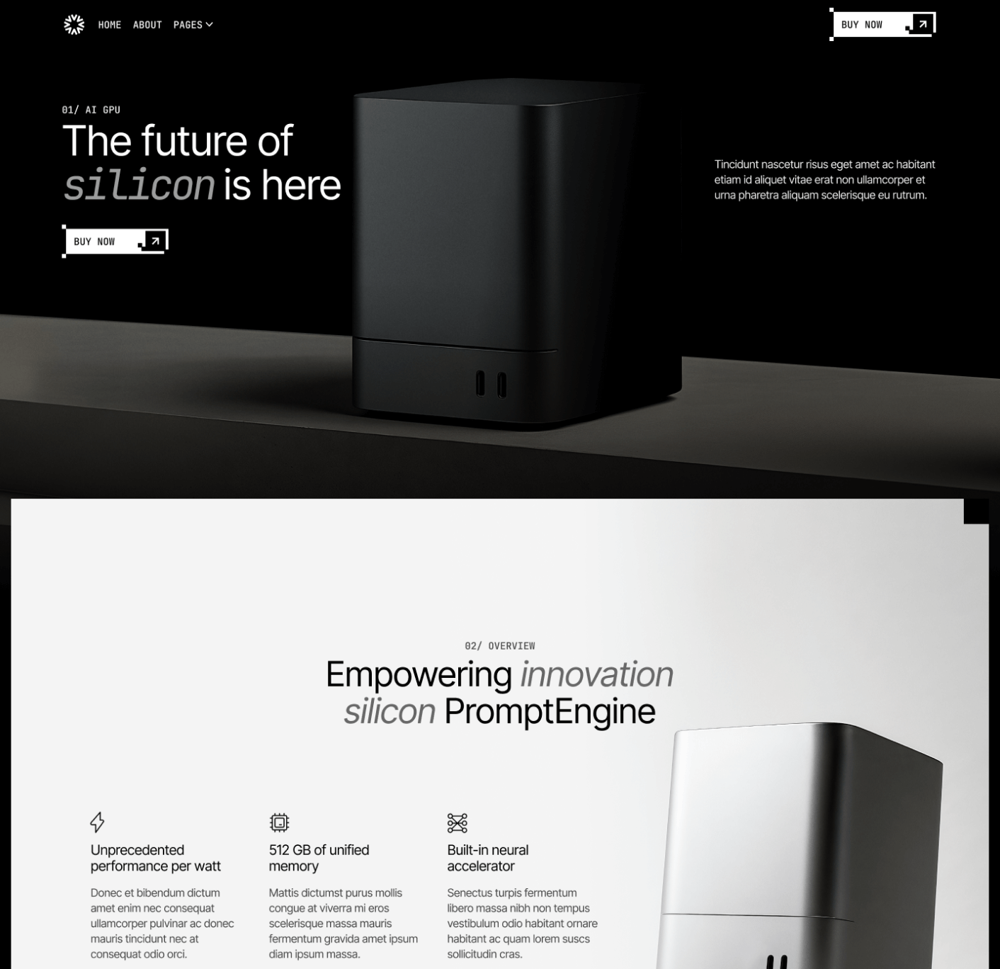 PromptEngine Home V2 Main Page LLM Webflow Template | BRIX Template