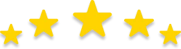 Five yellow stars in a horizontal row representing a five-star rating.