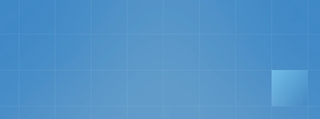 Abstract blue background with a grid pattern and varying shades of blue rectangles.