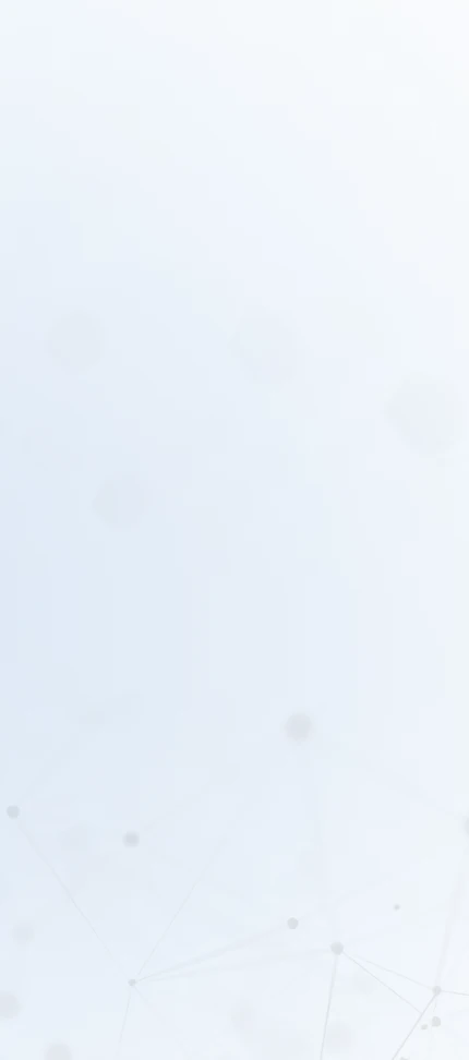 Light gray background with faint, abstract network of connected dots and lines.