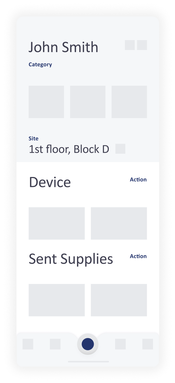 WIsual - Mobile app wireframe