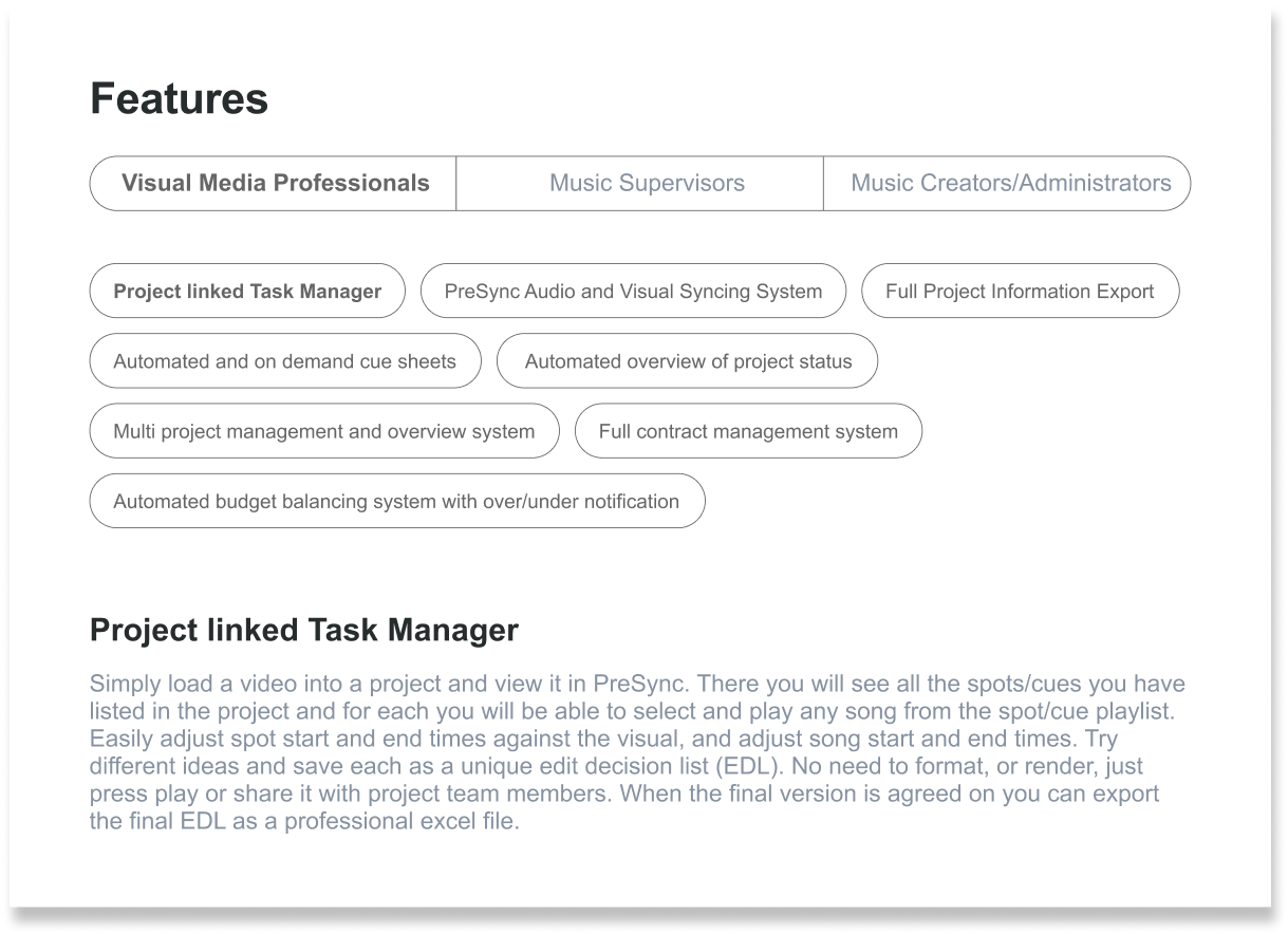 WIsual - website Wireframe
