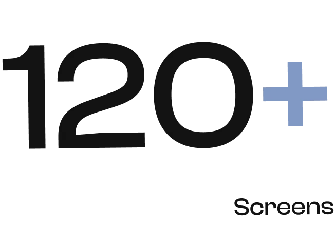 shows number of screens made working on this project - wisual