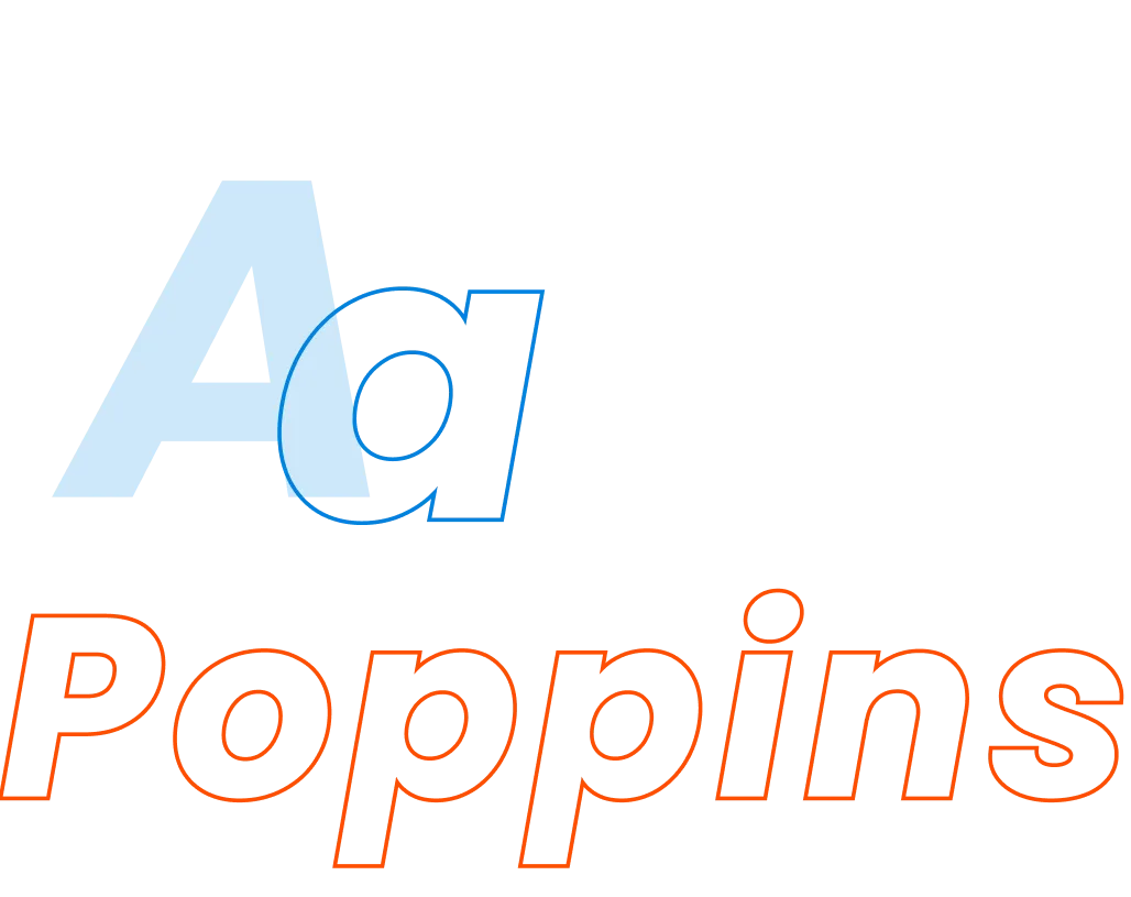 typography font poppins - wisual