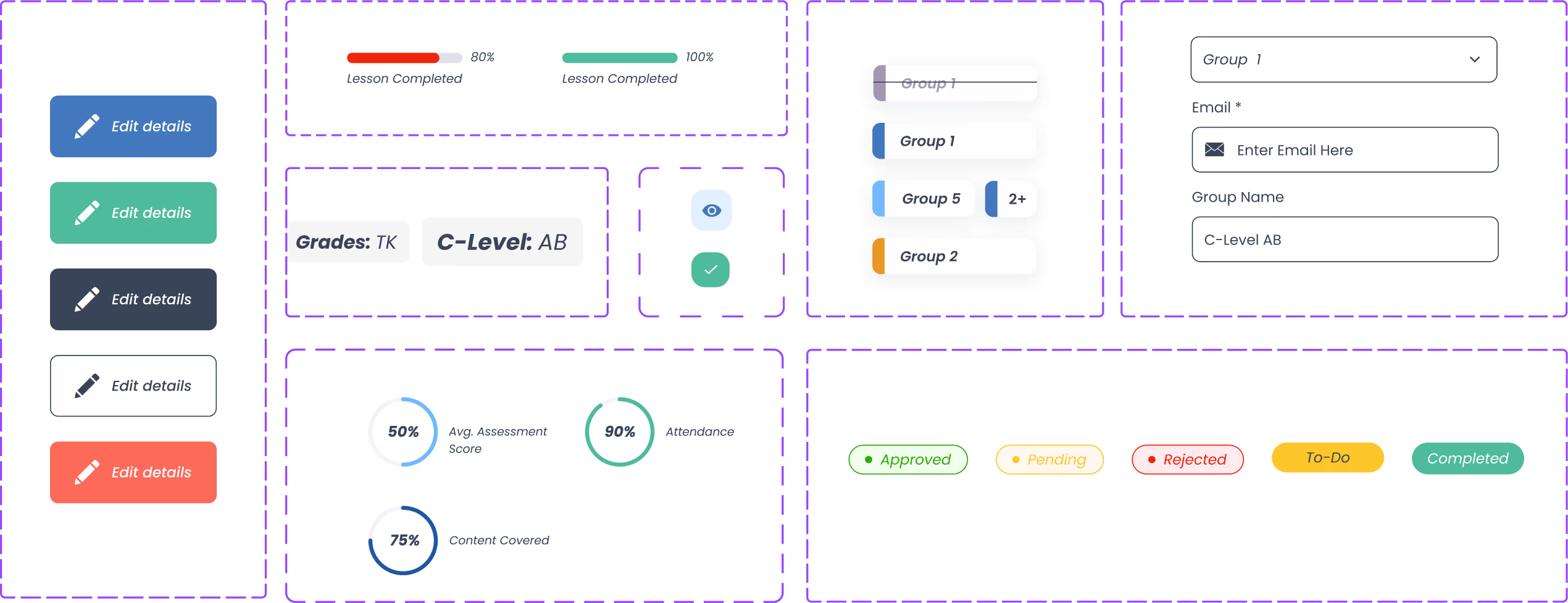 Ui Components designed specially for the dashboard - Wisual