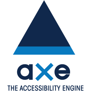 Axe logo. Axe is a leading accessibility testing tool that helps developers identify and fix web accessibility issues.