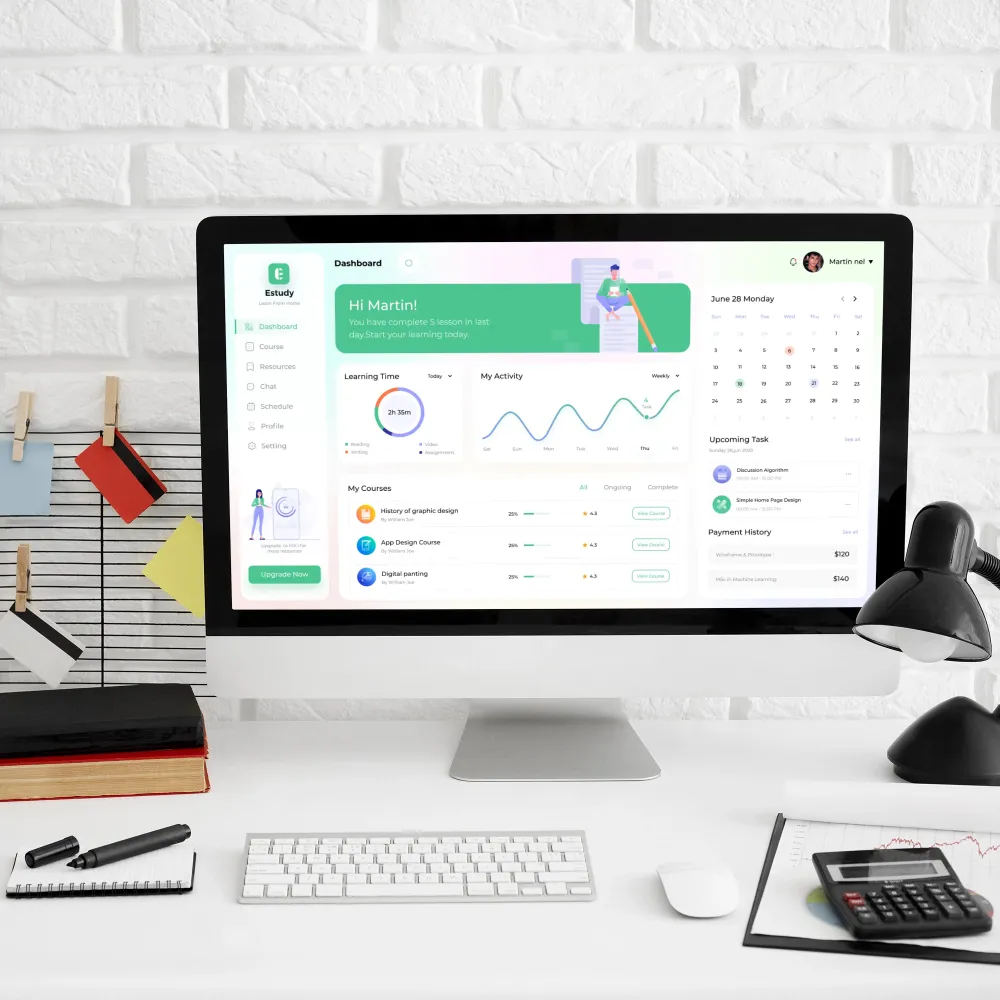 Student performance dashboard showcasing WhizzBridge’s analytics and UI/UX improvements for better learning management.