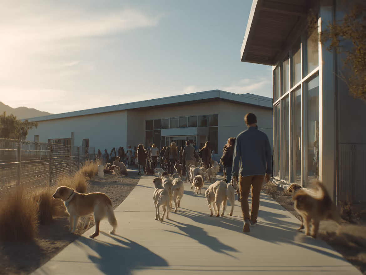 image of volunteers with animals