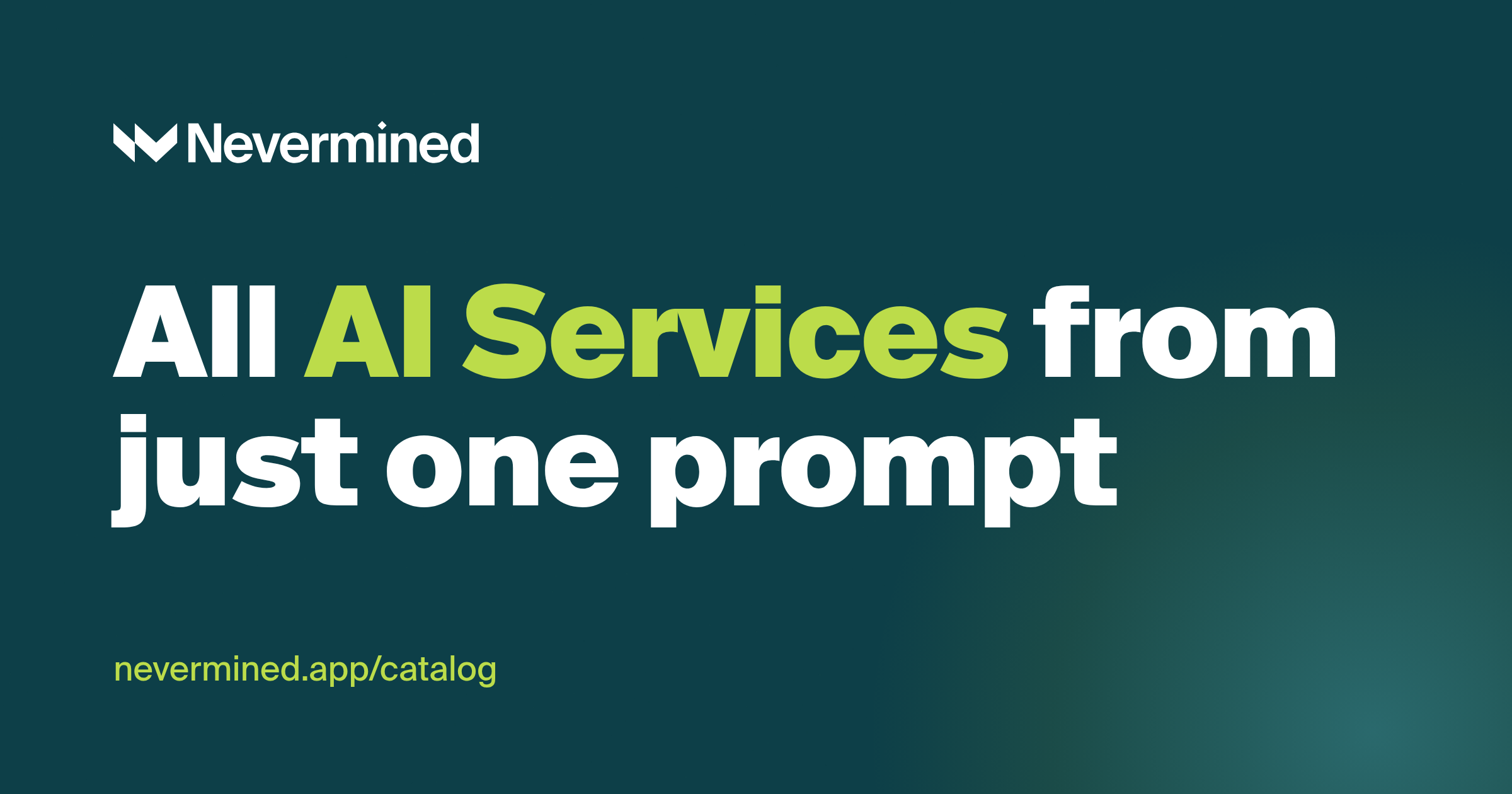 All AI Services from just one prompt — Nevermined Catalog