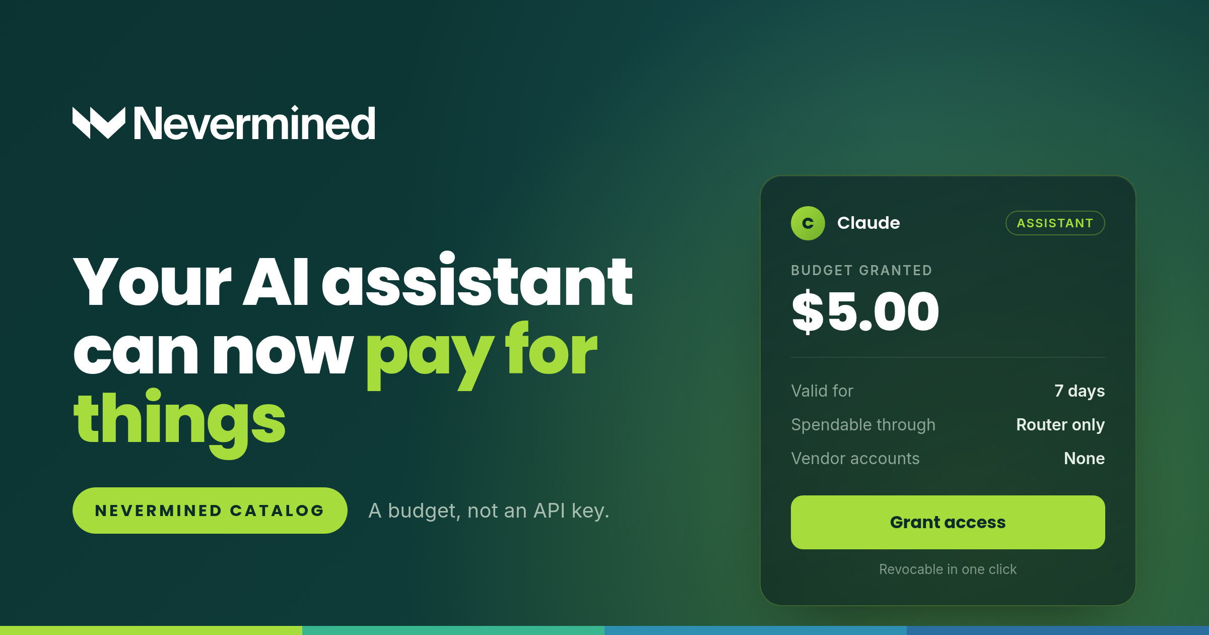 Your AI assistant can now pay for things — Nevermined Catalog