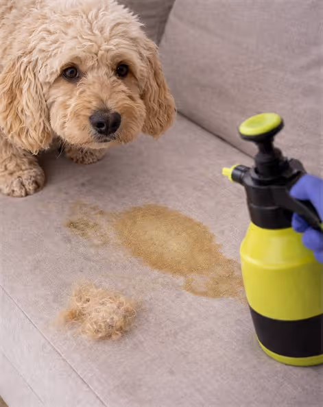 Pet urine and odor removal from upholstery in Los Angeles