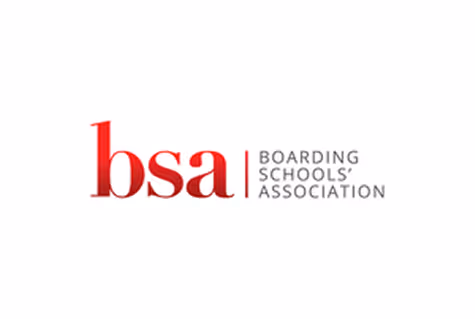 Logo of the Boarding Schools' Association with red lowercase 'bsa' and black text.