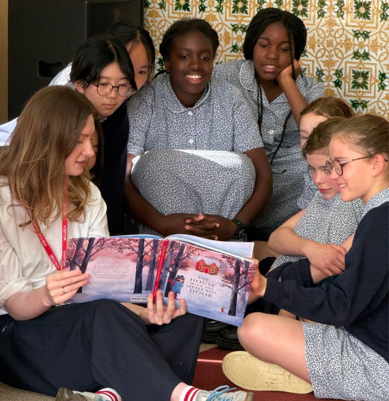 Wellbeing Teacher talks and laughs with students